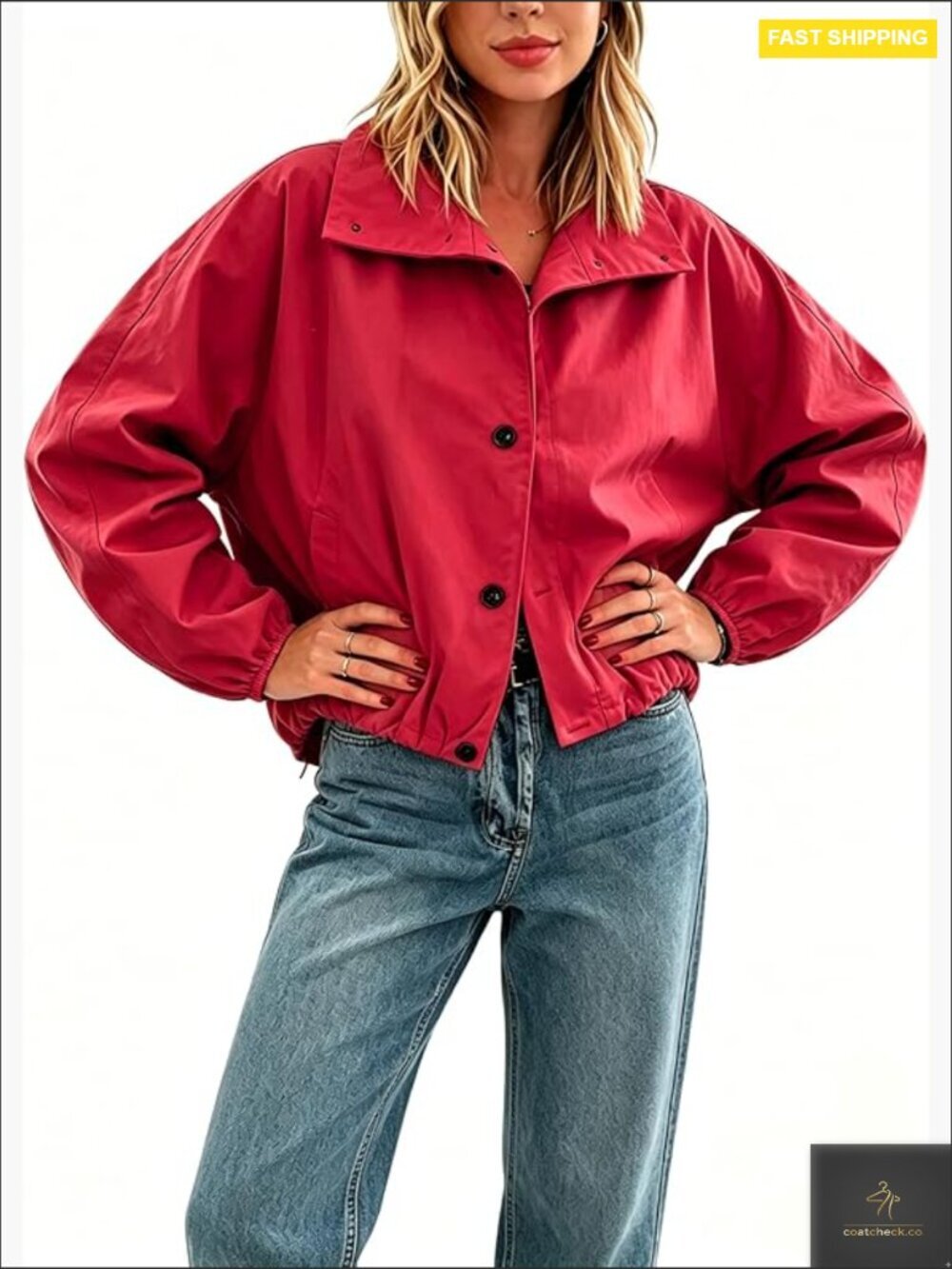 Oversized Bomber Puff Jacket Windproof Waterproof Lightweight Spring Fall